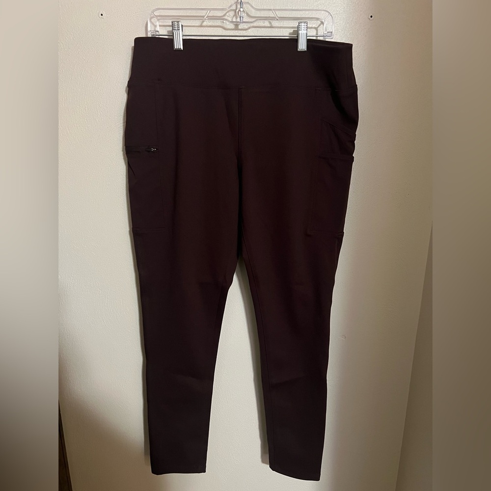 CARHARTT Rugged Flex Heavyweight Workwear‎ Pocket Leggings Purple Women's Sz L